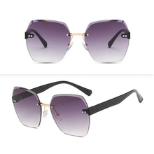 Load image into Gallery viewer, Frameless Cut Edge Sunglasses Dual Color Gradient Summer Beach Sunglasses Fashion Women's Windproof Driving Glasses
