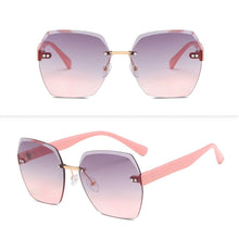 Load image into Gallery viewer, Frameless Cut Edge Sunglasses Dual Color Gradient Summer Beach Sunglasses Fashion Women's Windproof Driving Glasses
