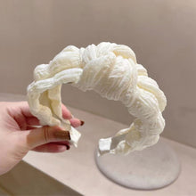 Load image into Gallery viewer, Women Lace Pearls Hair Hoop Hair Compression Headband All-match Temperament Simple Headband Hair Accessories
