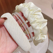 Load image into Gallery viewer, Women Lace Pearls Hair Hoop Hair Compression Headband All-match Temperament Simple Headband Hair Accessories
