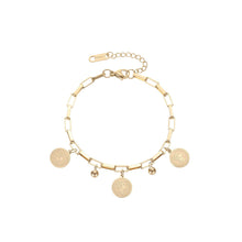 Load image into Gallery viewer, Titanium Steel Personalized Round Pendant Bracelet Exquisite Alloy Bracelet Women Hand Jewelry Accessories
