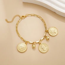 Load image into Gallery viewer, Titanium Steel Personalized Round Pendant Bracelet Exquisite Alloy Bracelet Women Hand Jewelry Accessories
