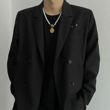 Load image into Gallery viewer, Personalized Smiley Face Pendant with Pearl OT Buckle Necklace for Men Simple Versatile Female Male Choker Necklace
