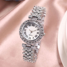 Load image into Gallery viewer, Shiny Fashion Roman Patterned Diamond Studded Women's Performance Watch Quartz Bracelet Daily Ladies Wristwatch

