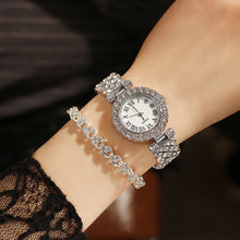 Load image into Gallery viewer, Shiny Fashion Roman Patterned Diamond Studded Women's Performance Watch Quartz Bracelet Daily Ladies Wristwatch
