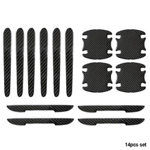 Load image into Gallery viewer, 4Pcs/8Pcs/14Pcs Carbon Fiber Car Door Handle Bowl Scratch Protective Strips Stickers Protector Car Handle Anti-collision Protection Strips
