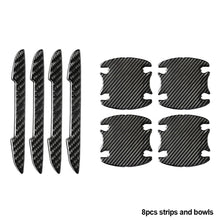 Load image into Gallery viewer, 4Pcs/8Pcs/14Pcs Carbon Fiber Car Door Handle Bowl Scratch Protective Strips Stickers Protector Car Handle Anti-collision Protection Strips
