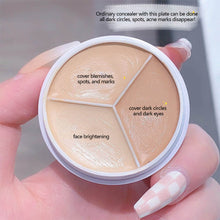 Load image into Gallery viewer, Tri-color Concealer Cover Dark Circles Spots Acne Marks Brightening Moisturizing Delicate Concealer Facial Makeup Cosmetics
