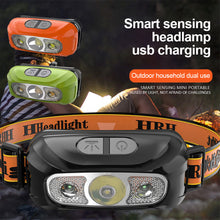 Load image into Gallery viewer, Outdoor Intelligent Sensor Headlight Built-In Lithium Battery USB Charging LED Headlight Waterproof Night Riding Fishing Running Equipment
