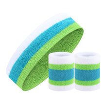 Load image into Gallery viewer, Fashion Unisex Sweat Absorption Sports Towel Headband Wrist Strap Set Fitness Running Basketball Yoga Antiperspirant Headband Anti-Wrist Strap Sports Protective Equipment
