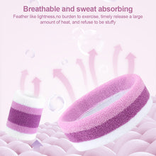 Load image into Gallery viewer, Fashion Unisex Sweat Absorption Sports Towel Headband Wrist Strap Set Fitness Running Basketball Yoga Antiperspirant Headband Anti-Wrist Strap Sports Protective Equipment

