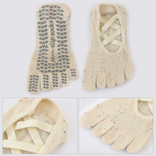 Load image into Gallery viewer, Five-Finger Interlace Yoga Socks Professional Cotton Exercise Short Socks Pilates Ballet Silicone Non-Slip Fitness Equipment
