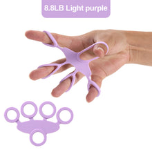 Load image into Gallery viewer, Silicone Five-Finger Puller Grip Training Equipment Portable Colorful Strength Exercise Fitness Accessories Decompression Relaxation Rehabilitation Training Small Tools
