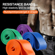 Load image into Gallery viewer, Latex Tpe Fat Burning Build Muscle Shape Resistance Band Exercise Fitness Strength Training Elastic Band Pull-Up Squat Yoga Pilates Weight Rally Circle
