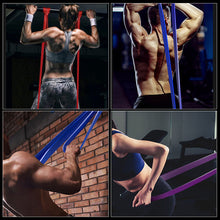 Load image into Gallery viewer, Latex Tpe Fat Burning Build Muscle Shape Resistance Band Exercise Fitness Strength Training Elastic Band Pull-Up Squat Yoga Pilates Weight Rally Circle
