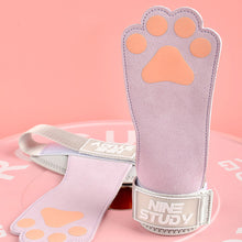 Load image into Gallery viewer, Professional Woman Hard Pull Power Belt Dog Claw Shape Cowhide Wrist Brace Grip Strap Pull-Up Dumbbell Horizontal Bar Fitness Non-Slip Gloves
