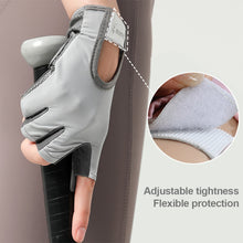 Load image into Gallery viewer, Professional Sports Gloves Women Outdoor Cycling Fitness Lifting Anti-Slip Wear High Elastic Silicone Shock Absorbing Half Finger Gloves
