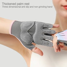 Load image into Gallery viewer, Professional Sports Gloves Women Outdoor Cycling Fitness Lifting Anti-Slip Wear High Elastic Silicone Shock Absorbing Half Finger Gloves
