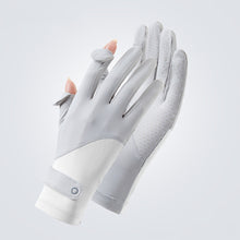 Load image into Gallery viewer, Summer Women's Sunscreen Gloves Flip Finger Anti-Slip Ice Silk Breathable Driving Riding Outdoor UV Protection Gloves
