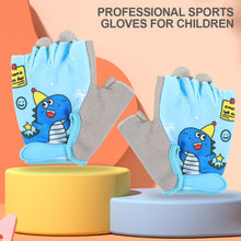 Load image into Gallery viewer, 1 Pair Children's Professional Sports Gloves Riding Balance Bike Skateboard Climbing Half Finger Gloves Breathable Shock Absorbent Non-Slip Outdoor Sports Equipment 2-10 Years
