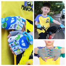 Load image into Gallery viewer, 1 Pair Children's Professional Sports Gloves Riding Balance Bike Skateboard Climbing Half Finger Gloves Breathable Shock Absorbent Non-Slip Outdoor Sports Equipment 2-10 Years
