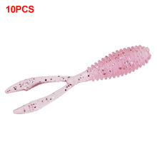 Load image into Gallery viewer, 10PCS Lure Twin-Tail Soft Bait Root Fishing Micro Objects Fork Tail Bait PVC With Glitter Bionic Bait 3.5CM/0.4G Fishing Equipment
