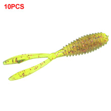 Load image into Gallery viewer, 10PCS Lure Twin-Tail Soft Bait Root Fishing Micro Objects Fork Tail Bait PVC With Glitter Bionic Bait 3.5CM/0.4G Fishing Equipment
