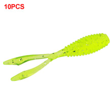 Load image into Gallery viewer, 10PCS Lure Twin-Tail Soft Bait Root Fishing Micro Objects Fork Tail Bait PVC With Glitter Bionic Bait 3.5CM/0.4G Fishing Equipment
