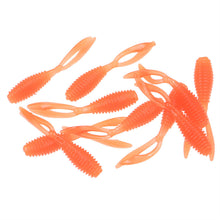 Load image into Gallery viewer, 10PCS Lure Twin-Tail Soft Bait Root Fishing Micro Objects Fork Tail Bait PVC With Glitter Bionic Bait 3.5CM/0.4G Fishing Equipment

