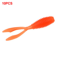 Load image into Gallery viewer, 10PCS Lure Twin-Tail Soft Bait Root Fishing Micro Objects Fork Tail Bait PVC With Glitter Bionic Bait 3.5CM/0.4G Fishing Equipment
