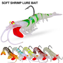 Load image into Gallery viewer, 6G/13G/19G Silicone Luminous Five Section Soft Shrimp Bait With Lead Drop Simulation Broken Section Shrimp Bait Fishing Accessories
