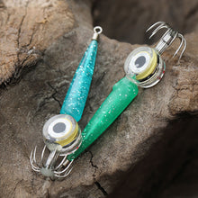 Load image into Gallery viewer, 2# Hook Multi-Color LED Lure Light Squid Style With Umbrella Hook Electroluminescent Underwater Fishing Light
