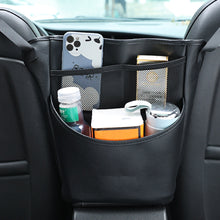 Load image into Gallery viewer, Leather Car Seats Storage Pocket Between Organizer Seat Gap Bag Hanging Auto Net Pocket Handbag Holder

