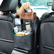Load image into Gallery viewer, Leather Car Seats Storage Pocket Between Organizer Seat Gap Bag Hanging Auto Net Pocket Handbag Holder
