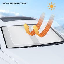 Load image into Gallery viewer, 134x128cm/142x132cm Car Front Window Curtains UV Refletive Protection Windshield Sun Shade Cover Sun Visor Foldable For Vehicle Summer Cooling
