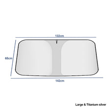 Load image into Gallery viewer, 134x128cm/142x132cm Car Front Window Curtains UV Refletive Protection Windshield Sun Shade Cover Sun Visor Foldable For Vehicle Summer Cooling
