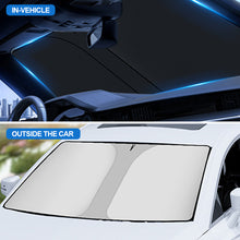Load image into Gallery viewer, 134x128cm/142x132cm Car Front Window Curtains UV Refletive Protection Windshield Sun Shade Cover Sun Visor Foldable For Vehicle Summer Cooling
