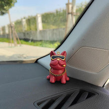 Load image into Gallery viewer, Car Interior Ornaments Trend Personality Bulldog With Sunglasses Auto Center Console Decoration Accessories
