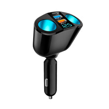 Load image into Gallery viewer, Car Cigarette Lighter Socket Splitter Blue Atmosphere Light PD QC3.0 2 USB Charger C Ports For Mobile Phone DVR Charging 12V-24V
