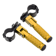 Load image into Gallery viewer, 1Pair Universal CNC Aluminum Motorcycle Part 8mm Pedals Folded Footrest Footpeg Motorcycles Mopeds Karts Scooters Bicycle
