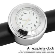Load image into Gallery viewer, Motorcycle Handlebar Clock Thermometer Luminous Dial Clock 22-25mm Motorbike Handlebar Mount For Yamaha Kawasaki Accessories
