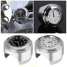 Load image into Gallery viewer, Motorcycle Handlebar Clock Thermometer Luminous Dial Clock 22-25mm Motorbike Handlebar Mount For Yamaha Kawasaki Accessories

