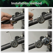 Load image into Gallery viewer, Motorcycle Handlebar Clock Thermometer Luminous Dial Clock 22-25mm Motorbike Handlebar Mount For Yamaha Kawasaki Accessories
