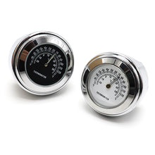Load image into Gallery viewer, 22-25mm Motorcycle Motorbike Handlebar Thermometer Fit For Harley Honda Yamaha Motorcycle Ornament Quartz Clock
