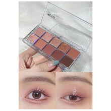 Load image into Gallery viewer, 10 Colors Eyeshadow Palette Portable Fine Powder Texture Matte Pearlescent Eyeshadow Palette Long-lasting Eye Makeup Cosmetics

