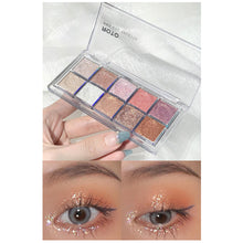 Load image into Gallery viewer, 10 Colors Eyeshadow Palette Portable Fine Powder Texture Matte Pearlescent Eyeshadow Palette Long-lasting Eye Makeup Cosmetics
