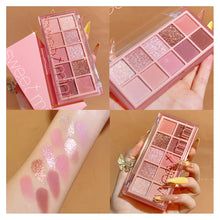 Load image into Gallery viewer, 10 Colors Eyeshadow Palette Portable Matte Pearlescent Eyeshadow Palette Long-lasting Eye Makeup Cosmetics
