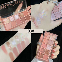 Load image into Gallery viewer, 10 Colors Eyeshadow Palette Portable Matte Pearlescent Eyeshadow Palette Long-lasting Eye Makeup Cosmetics

