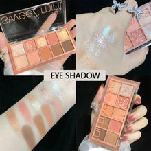 Load image into Gallery viewer, 10 Colors Eyeshadow Palette Portable Matte Pearlescent Eyeshadow Palette Long-lasting Eye Makeup Cosmetics

