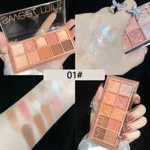 Load image into Gallery viewer, 10 Colors Eyeshadow Palette Portable Matte Pearlescent Eyeshadow Palette Long-lasting Eye Makeup Cosmetics

